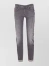 Dondup Slim-fit Gray Denim Jeans In Gray
