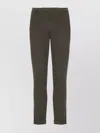 Dondup Straight Leg Trousers Cuffed Hem In Brown