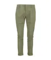 Dondup Rolled Cuffs Trousers Pockets In Green