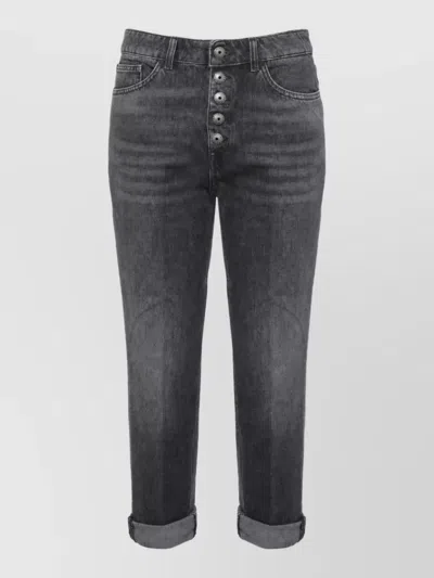 Dondup Straight-leg Denim Jeans In Black