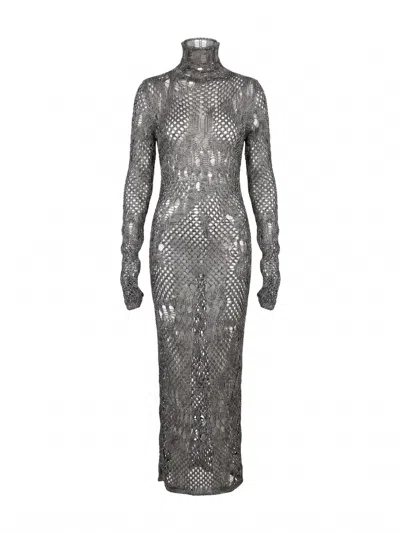 Dondup Stramato Dress In Gray