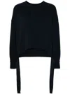 Dondup Strap-embellished Sweatshirt In Blue