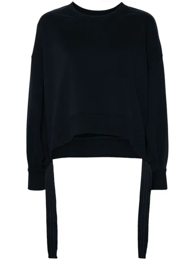Dondup Strap-embellished Sweatshirt In Blue