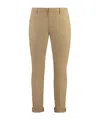 Dondup Chino Pants In Stretching Cotton In Brown