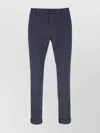 Dondup Stretch Cotton Blend Chino Pants With Belt Loops In Blue