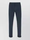 Dondup Stretch Cotton Chino Pants With Slant Pockets In Blue