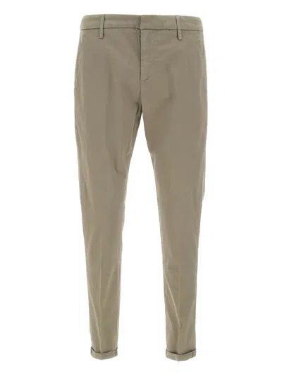 Dondup Stretch-cotton Pants In Neutral