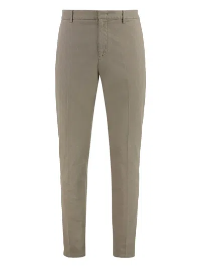 Dondup Stretch-cotton Pants In Nude