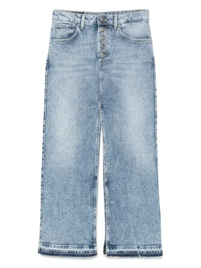 Dondup Stretch Denim Maxi Skirt In Blue