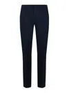 Dondup Stretch Gabardine Trousers In Blue