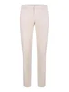 Dondup Stretch Gabardine Trousers In White