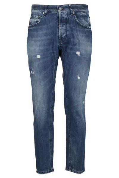 Dondup Stretched Distressed Jeans In Blue