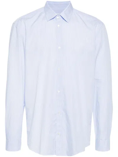 Dondup Striped Cotton Shirt In Blue