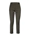 Dondup Striped Cropped Trousers In Black