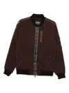Dondup Striped-panel Bomber Jacket In Brown