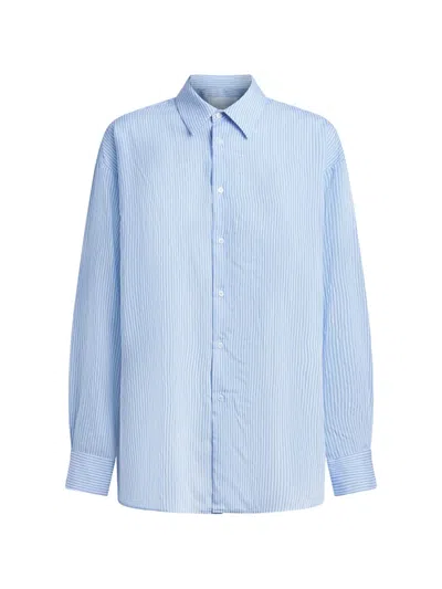 Dondup Striped Shirt In Blue