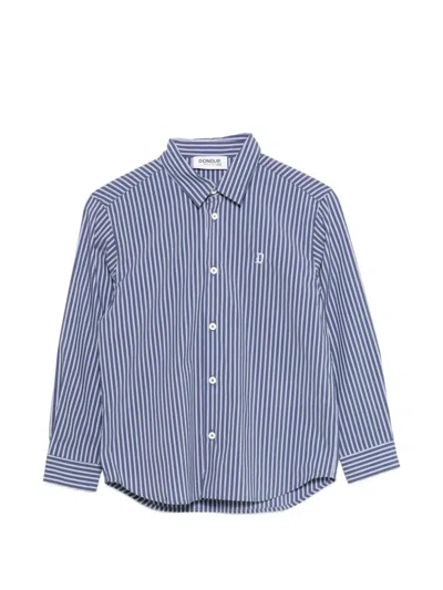 Dondup Kids' Striped Shirt In Blue