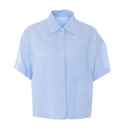 Dondup Striped Shirt In Blue