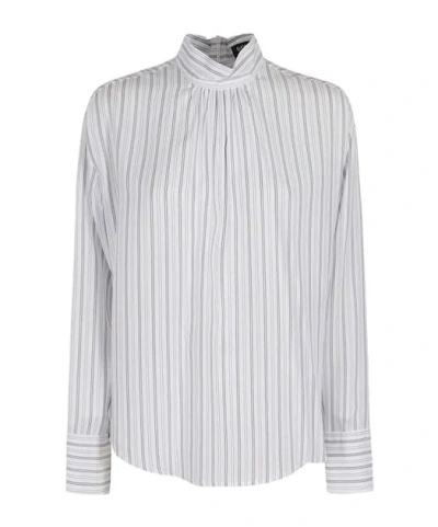 Dondup Striped Shirt In Gray