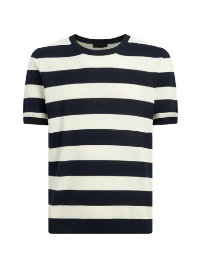 Dondup Striped T-shirt In Blue