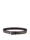 Dondup Studded Buckle Belt In Brown