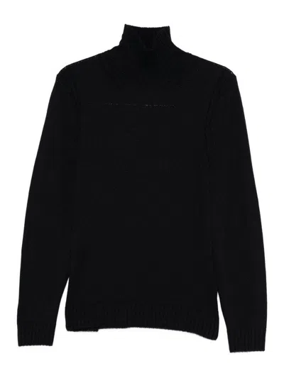 DONDUP BLUE WOOL TURTLENECK SWEATER
