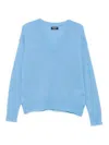 Dondup V-neck Sweater In Blue