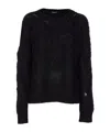 Dondup Embroidered Crewneck Sweater In Black