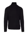 Dondup High Neck Ribbed Turtleneck Sweater In Black