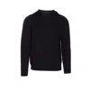 Dondup Crewneck Sweater With Ribbed Collar And Cuffs In Black