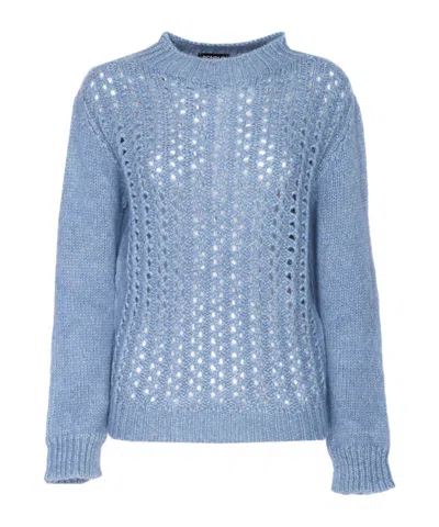 DONDUP MOCK-NECK EMBROIDERED SWEATER
