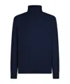 Dondup Turtleneck Knitwear In Luxurious Cashmere-wool Blend In Blue
