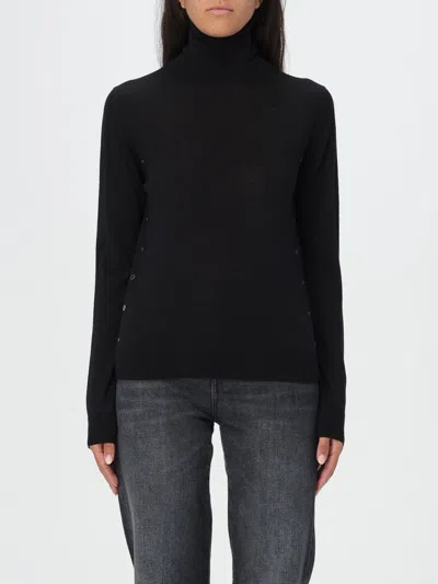 Dondup Woman Turtleneck Navy Blue Size 6 Wool, Cashmere In Schwarz