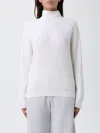 Dondup Ribbed Turtleneck Sweater In White