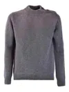 Dondup Multicolor Knit Sweater In Grey