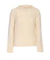 Dondup Textured Knit Turtle-neck Sweater In Neutral