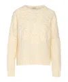 Dondup Embroidered Crewneck Sweater In Neutral