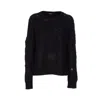 Dondup Embroidered Crewneck Sweater In Black