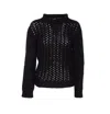 Dondup Crew Neck Embroidered Sweater In Black
