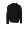 Dondup Crewneck Sweater With Ribbed Collar And Cuffs In Black