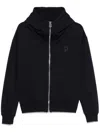 Dondup Zip-up Blue Hoodie With Cozy Hood In Blue