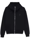 Dondup Zip-up Blue Hoodie With Cozy Hood In Blue