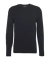 Dondup Fine Knit Wool Pullover In Black