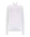 Dondup Ribbed Turtleneck Sweater In White