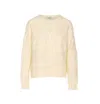 Dondup Embroidered Crewneck Sweater In Neutral