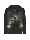 Dondup Relaxed Fit Graphic Print Hoodie In Black