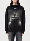 Dondup Relaxed Fit Graphic Print Hoodie In Black
