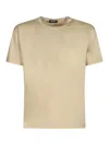 Dondup Round Neck Short Sleeve T-shirt In Beige