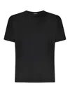 Dondup Logo-embroidery Crew Neck T-shirt In Black