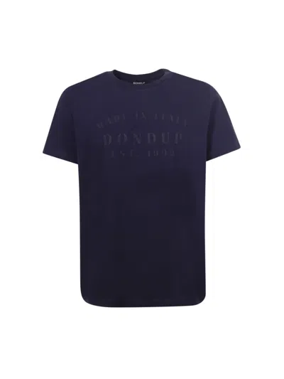 Dondup Man T-shirt Midnight Blue Size M Cotton